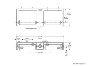 Double Toilet Paper Holder with Lock Stain
