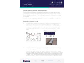 Installation Instructions - DuraDRAIN Channel
