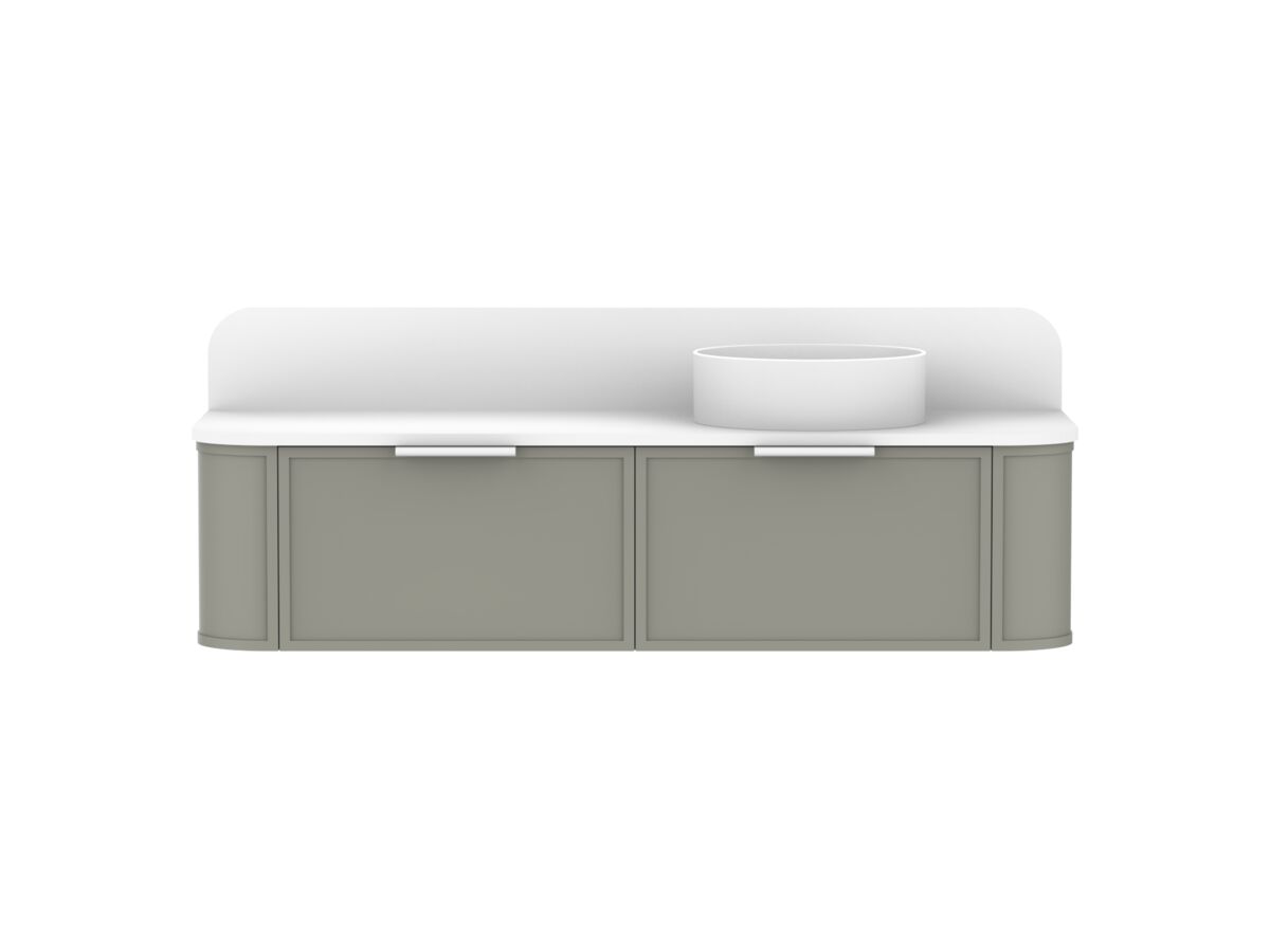 ADP Flo by Alisa & Lysandra All Drawer Vanity Unit Right Bowl 1500 Cherry Pie Top 2 Drawers (No Basin)