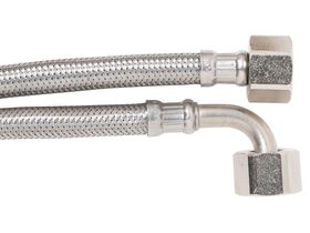 Flexi Hose S/S 15mm W/ Elbow