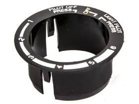 49S Escutcheon Plate Black Electron Round