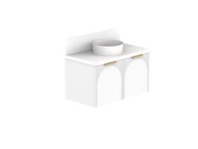 ADP Archie by Alisa & Lysandra All Door Wall Hung Vanity Unit Centre Bowl 900 Caesarstone