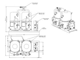 Tecumseh Compressor 2X6.5hp R404 MHBP TAGD4615Z-Val