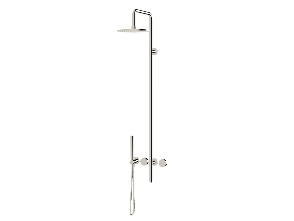 Milli Pure Progressive Shower Mixer Tap Column System with Hand Shower 250mm Right Hand Chrome
