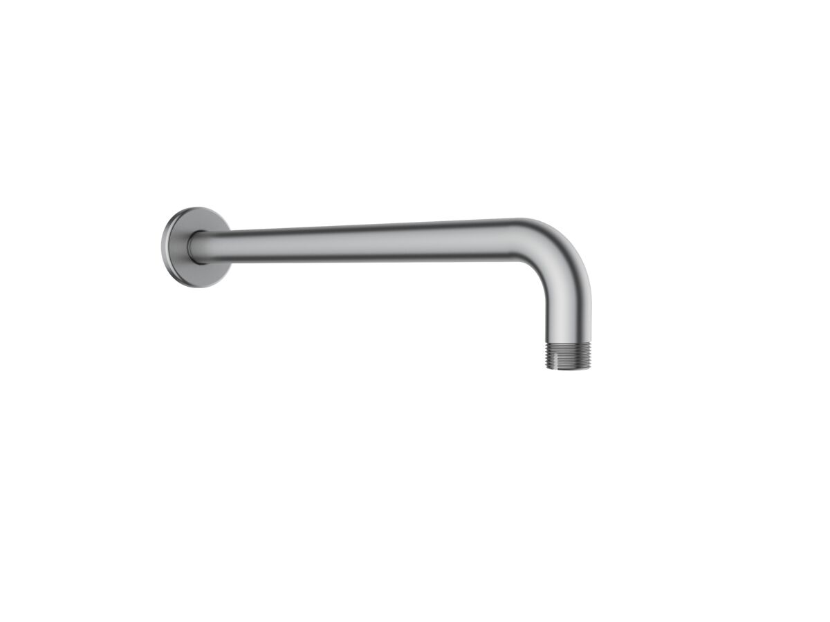 Roca Ona Wall Straight Shower Arm 400mm Brushed Nickel