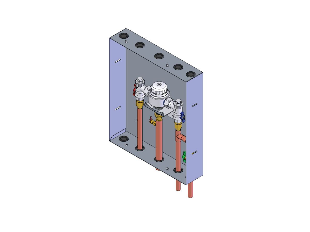 Aquablend 2500 Cabinet Hot Water/Cold Water Bottom Inlet Stainless Steel 430 x 500mm