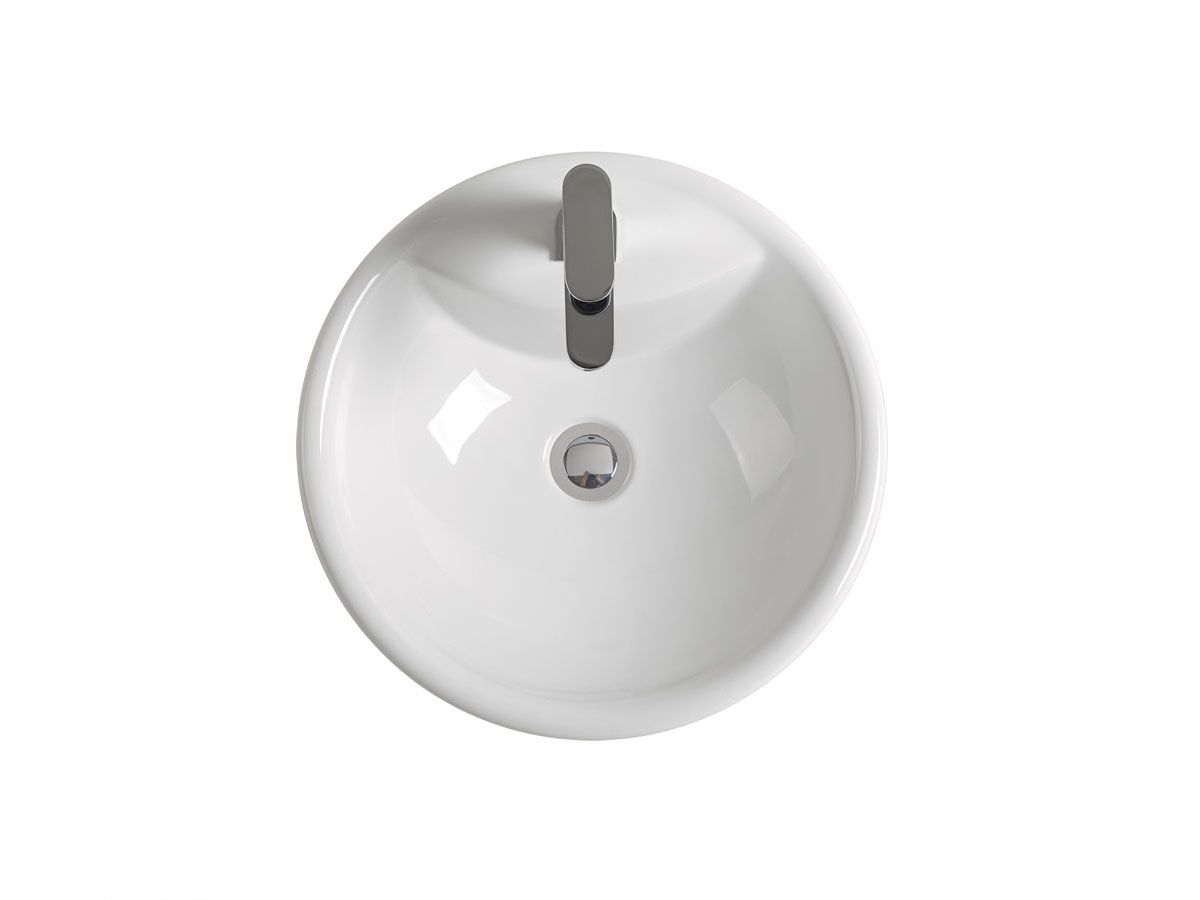 Mizu Drift Semi-Recessed Basin 430mm 1 Taphole White