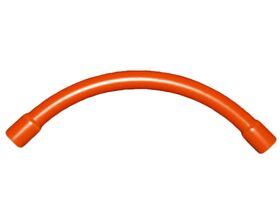 90 Degree Heavy Duty Orange Conduit Long Radius Bend Solid