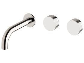 Milli Pure Wall Bath Hostess System 160mm Right Hand with Cirque Textured Handles Chrome