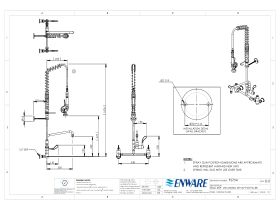 Adjustable Wall Exposed Jumper Valve Mixing Set with Pot Filler