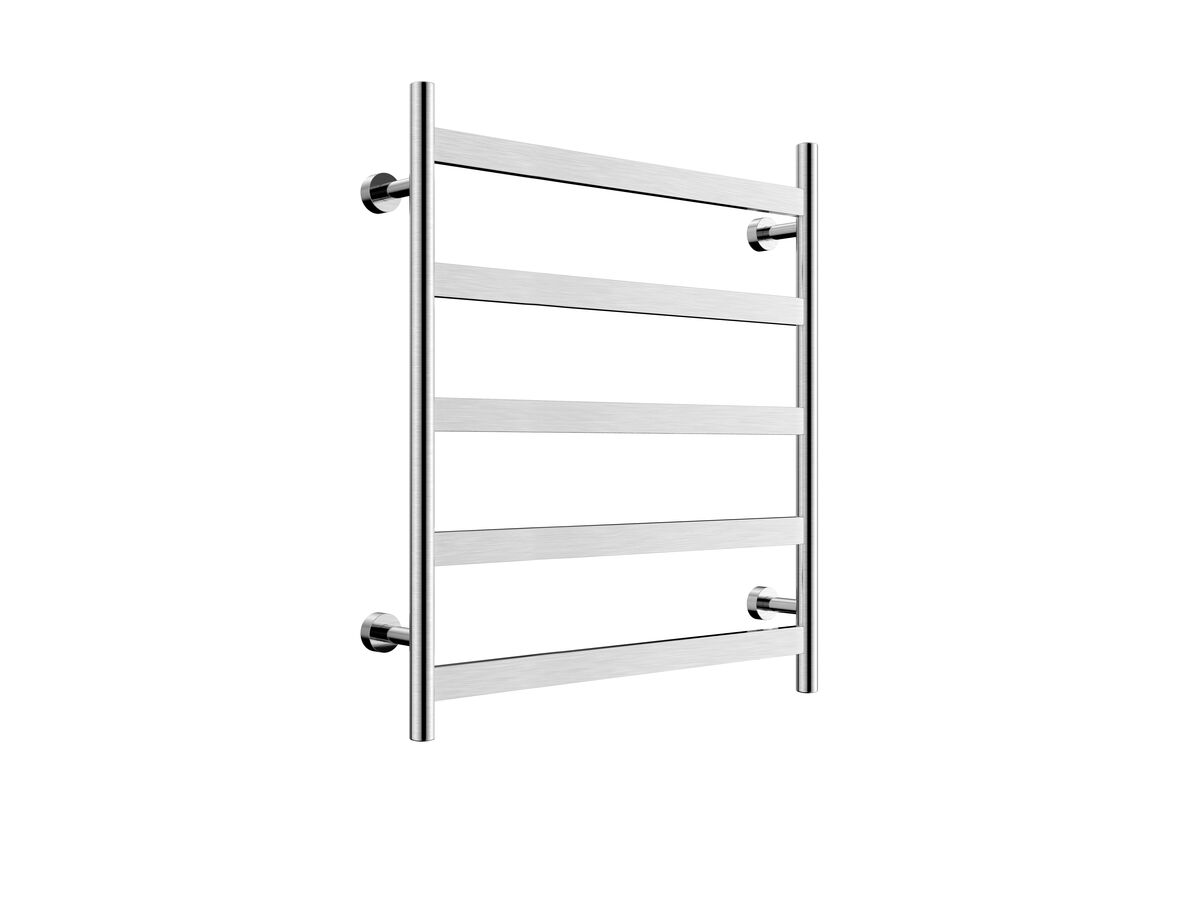 Mizu Stream Heated Towel Rail 800 x 800 Brushed Stainless Steel