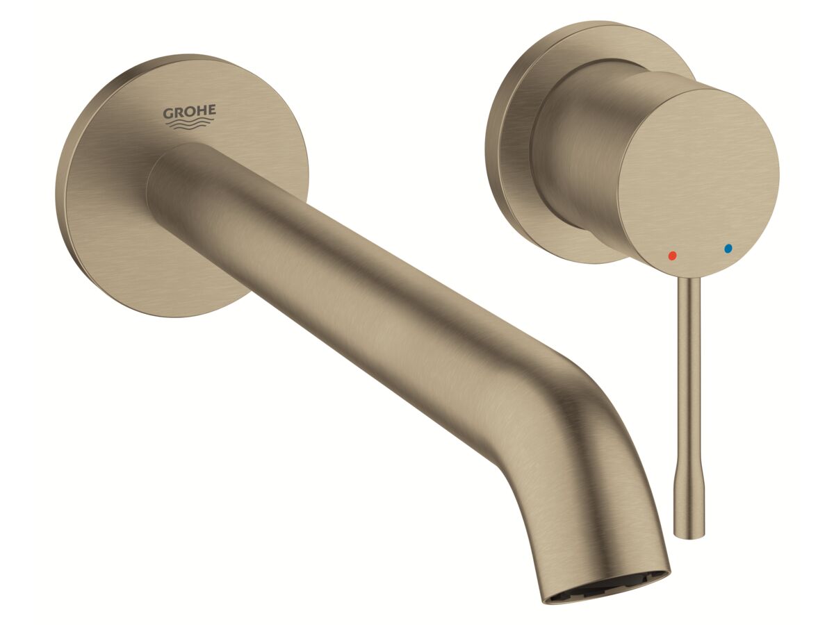 GROHE Essence New Wall Bath Mixer 230mm Brushed Nickel