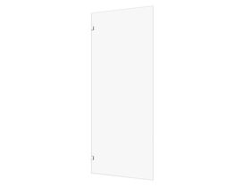 Hero - Kado Lux Frameless Rectangular Panel with Wall Clips Clear Glass 900mm Chrome