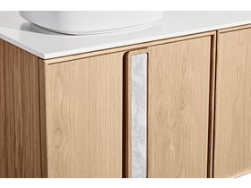 ISSY Adorn Above Counter or Semi Inset Wall Hung Vanity Unit with Three Drawers & Internal Shelves with Grande Handle 89