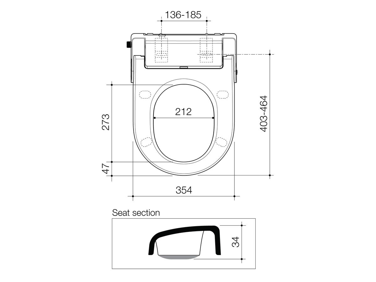 Caroma Livewell Electronic Soft Close Quick Release Bidet Seat White