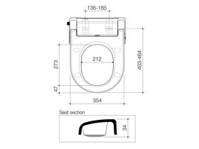 Caroma Livewell Electronic Soft Close Quick Release Bidet Seat White