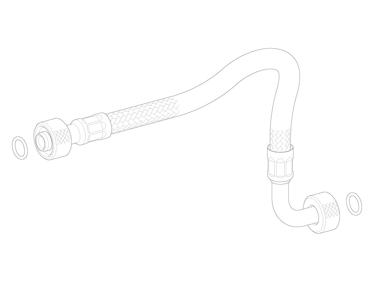 Sigma Cistern Flex Hose 75mm DR Brass.