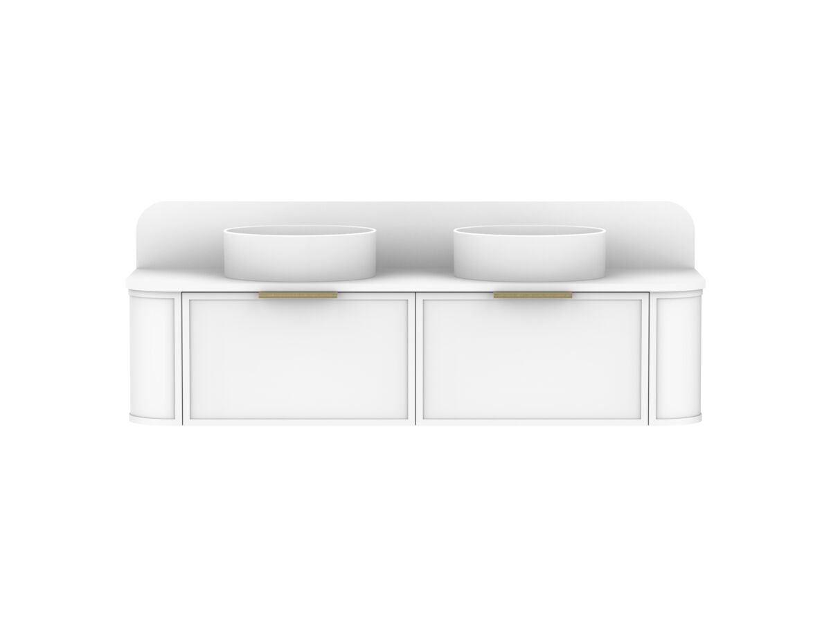 ADP Flo by Alisa & Lysandra All Drawer Vanity Unit Double Bowl 1500 Cherry Pie Top 2 Drawers (No Basin)