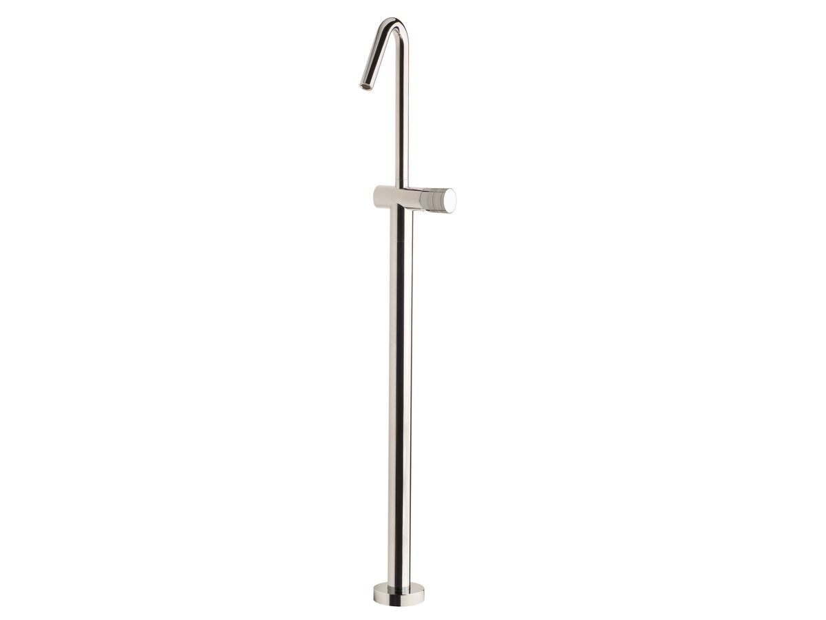 Milli Pure Floor Mounted Bath Mixer Tap with Cirque Textured Handle Trimset Chrome