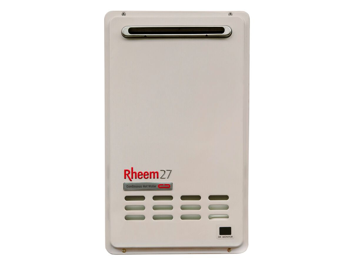 Rheem 27L Gas Continuous Flow Hot Water System 50 Degrees Preset