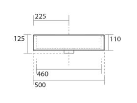 AXA Cento Semi Recessed Basin 1 Taphole White