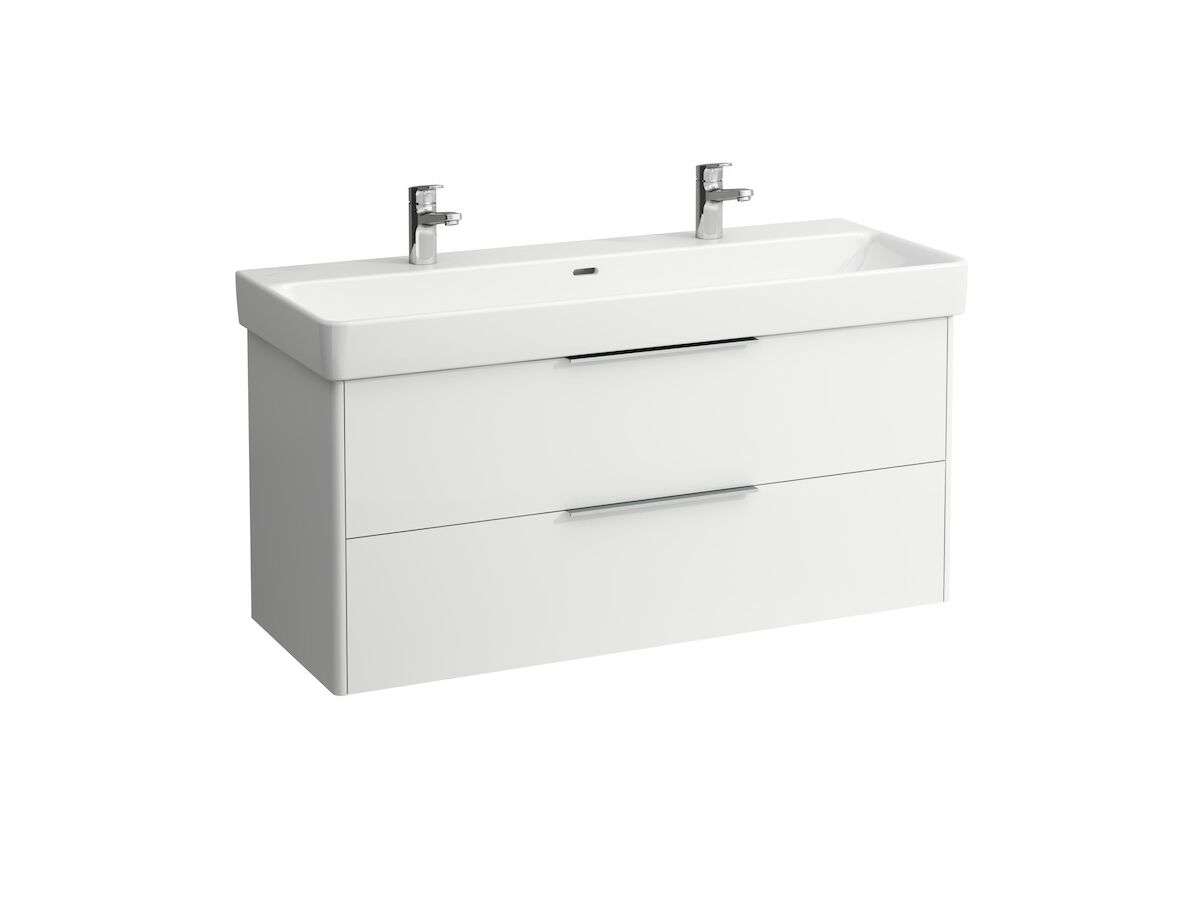 LAUFEN Pro S Wall Basin 2 Tap Hole with Overflow 1200x465 White