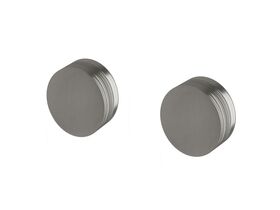 Milli Pure Wall Top Assembly Taps with Cirque Textured Handles Brushed Gunmetal