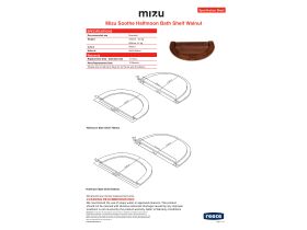 Specification Sheet - Mizu Soothe Halfmoon Bath Shelf 760mm Walnut