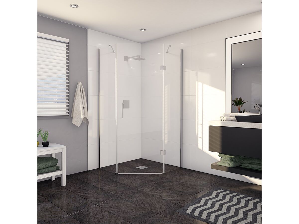 Kado Lux Shower Screen Angled 1000mm from Reece