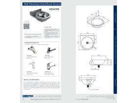 Installation Instructions - Britex Wall Mounted Round Basin Stainless Steel