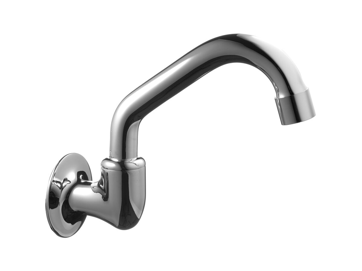 Swivel Tube Wall Outlet Stand 115mm Chrome (3 Star)