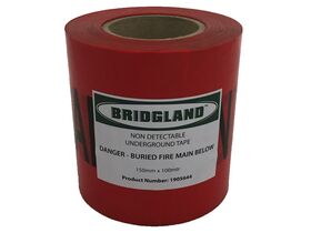 Bridgland Non-Detectable Tape Fire Line 150mm x 100mtr