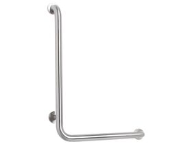 Mobi Right Hand Shower Grab Rail 800 x 400mm Polished Stainless Steel