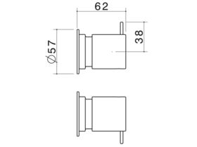 Liano Wall Top Assembly Chrome