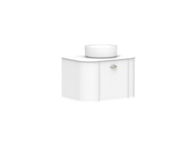 Kado Era 12mm Durasein Top Double Curve All Drawer 750mm Wall Hung Vanity with Center Basin