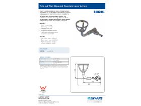 Specification Sheet - Enware Type 44 Wall Mount Drink Fountain Lever Action