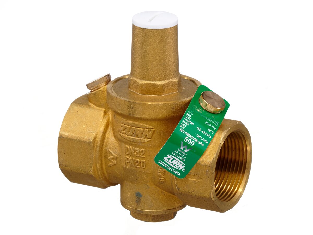 Zurn ZPR Pressure Reduction Valve 32mm Adjustable Set to 500kPa from Reece