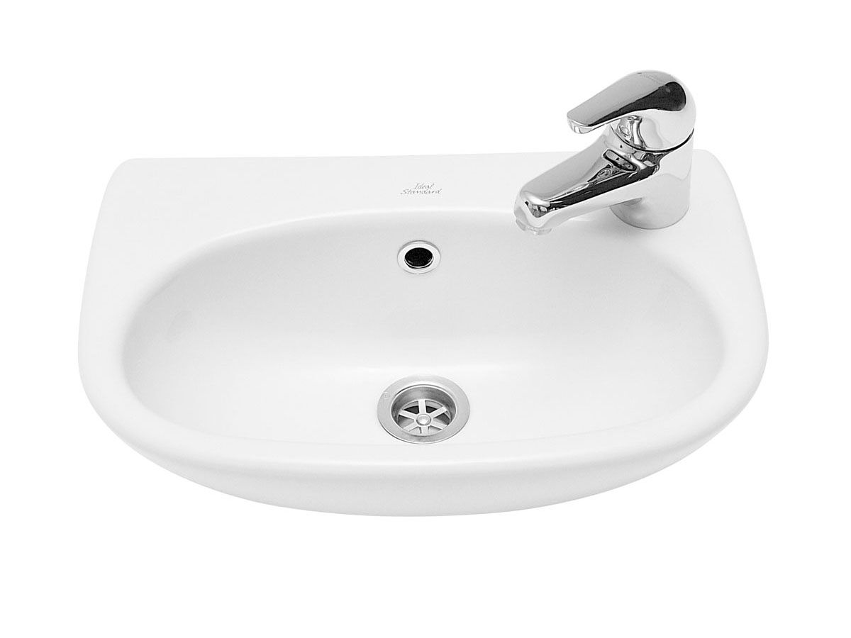 Porcher Studio Wall Basin 350mm with Fixings 1 Taphole White