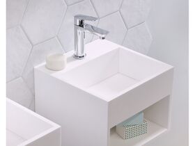 Kado Aspect Solid Wall Basin 330x330mm 1 Taphole White