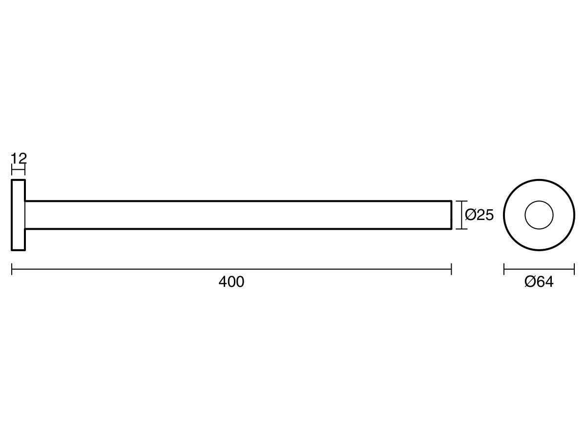 Sussex Scala Towel Bar 400mm LUX PVD Brushed Platinum Gold from Reece