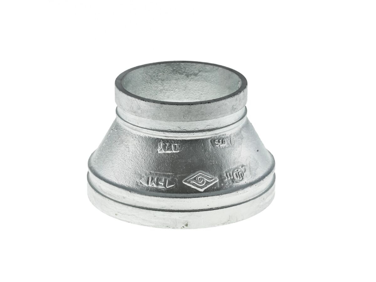 Roll Groove Concentric Reducer (Galvanized) 80mm x 50mm from Reece