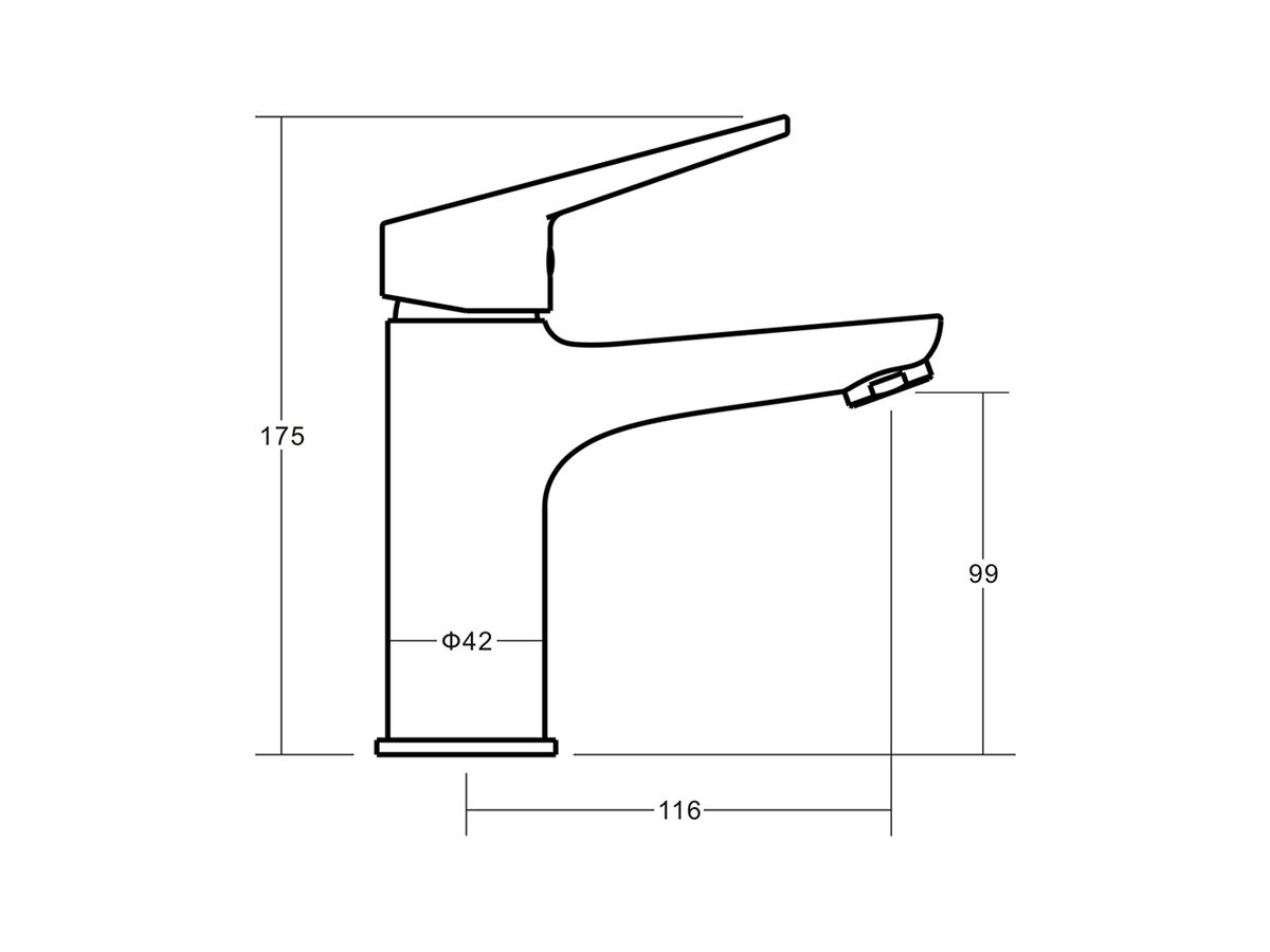 Soho Basin Mixer Fixed Matt Black