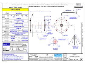 Specification Sheet - Fasco Fan Motor 240V 3 Speed 300W 8061S118-02S