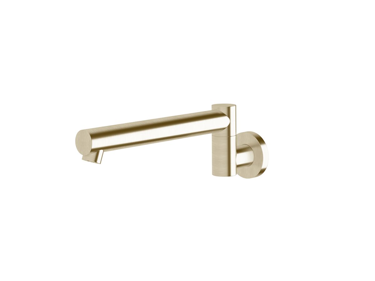 Scala Bath Outlet Swivel Straight 250mm LUX PVD Brushed Platinum Gold
