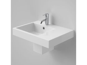 Caroma Liano Nexus 600 Wall Basin Right Hand Shelf with Overflow 1 Taphole White