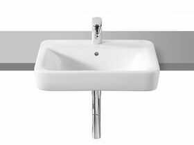 Senso Square Semi Recessed Basin 560 1 Tap Hole White