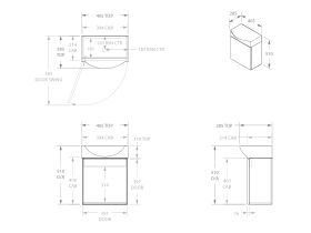 Tiny Semi Recessed Wall Hung Vanity Unit