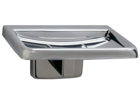 Stainless Steel Soap Dish with Drain Holes Bright