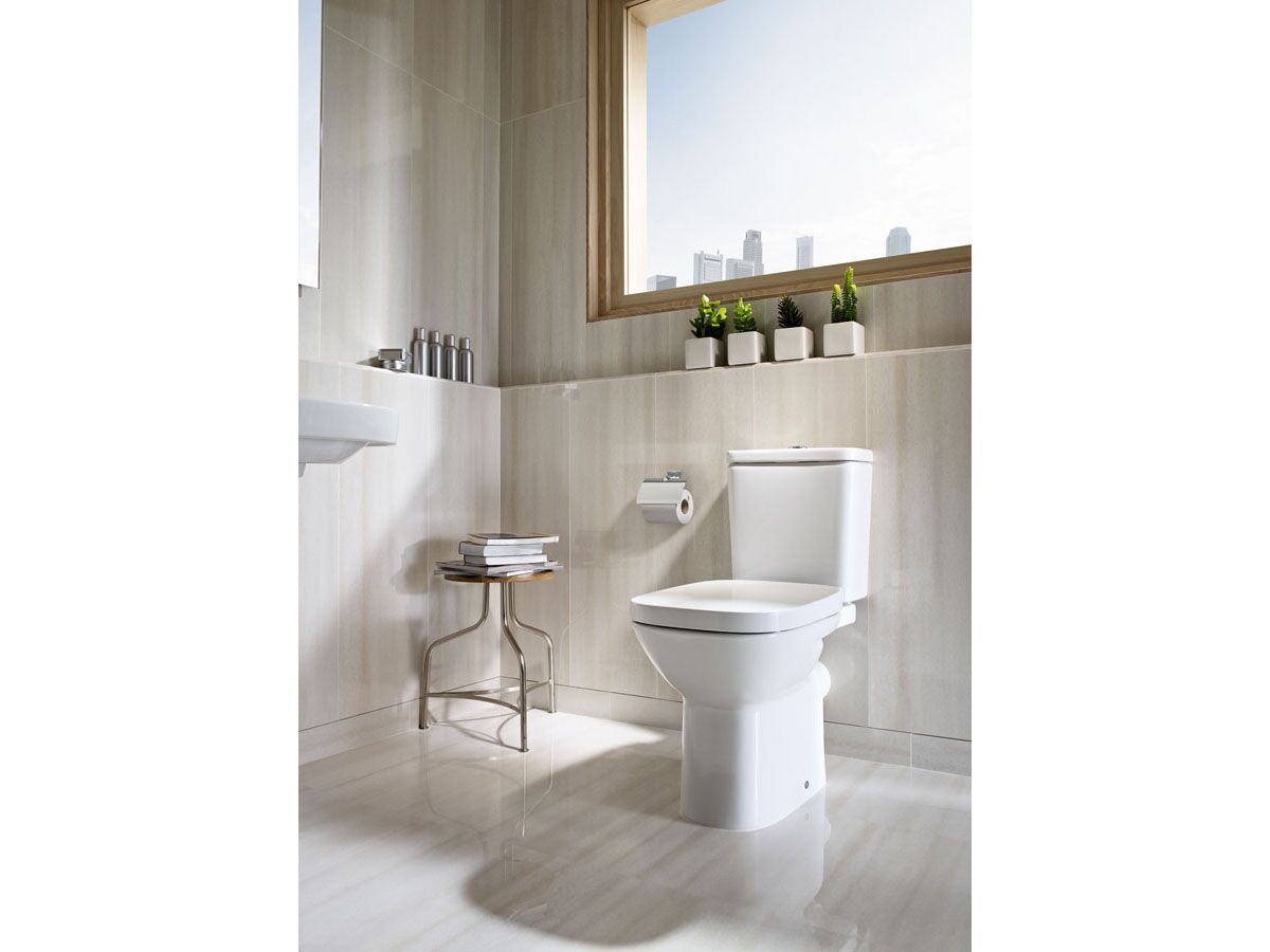 Roca Debba Close Coupled Toilet Suite P Trap Back Inlet With Soft Close