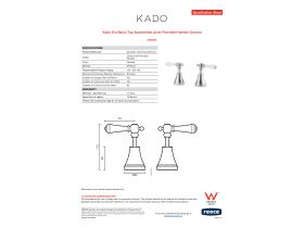 Specification Sheet - Kado Era Basin Top Assemblies Lever Porcelain Handle Chrome